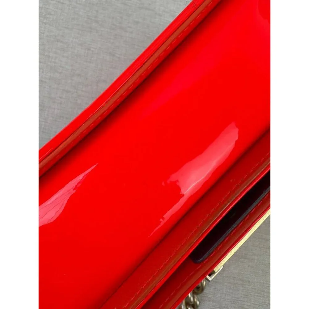 CHANEL Bright Red Patent Le Boy Flap Bag Small GHW